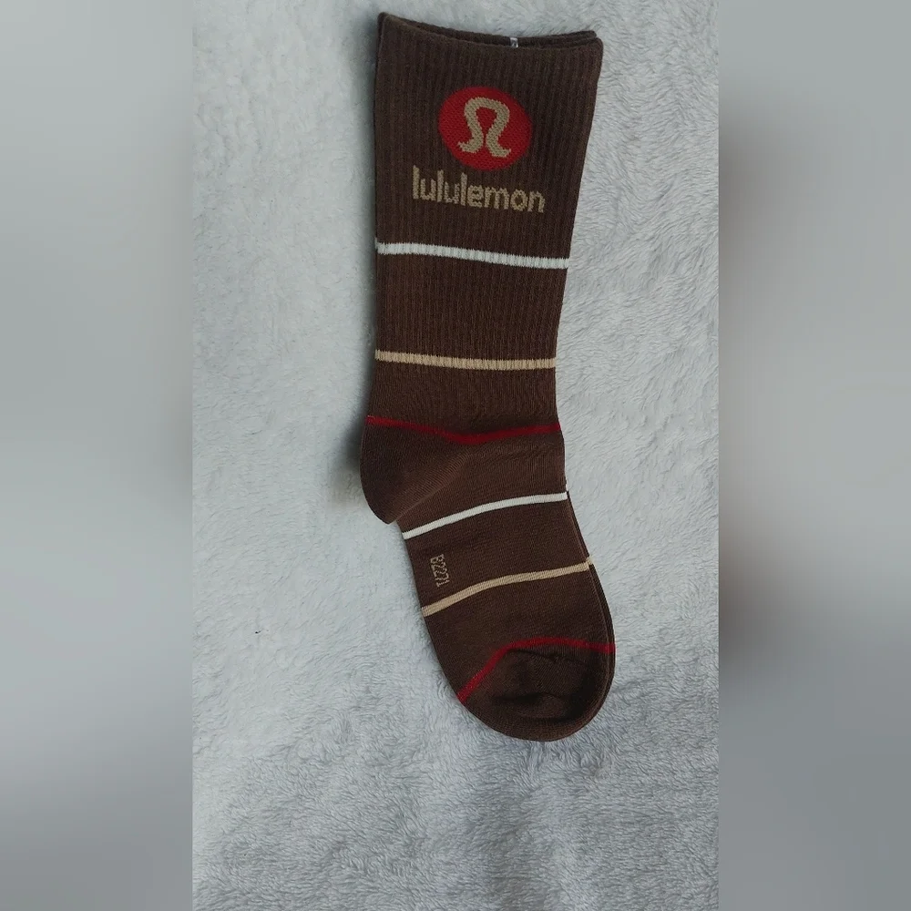 Lululemon Brown and Red Women's Socks